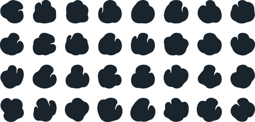 Fototapeta premium A grid of black paw prints on a white background representing animal tracks