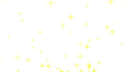 Photograph of yellow fantasy stars on a transparent background. Concept: Stars, fantasy, religion, festivities.