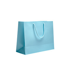 Elegant light blue gift bag with white rope handle, perfect for stylish present packaging and premium retail experiences, versatile for any special occasion.