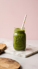 Minimalistic professional product photo of a healthy drink or food item on a clean background. Ideal for advertising, branding, wellness, and sports nutrition design.