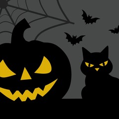 halloween background with pumpkin