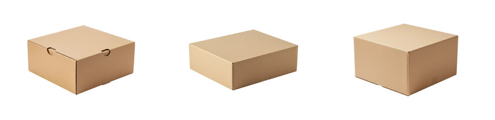 Unpacking cardboard boxes warehouse product indoor aerial logistics management. Set PNG