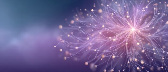 Fototapeta premium Abstract Network Visual Representing Cybersecurity with Encrypted Data Flowing in a Cloud-Based Server Environment