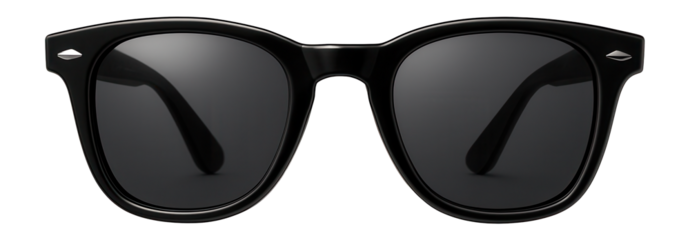 Black sunglasses .
