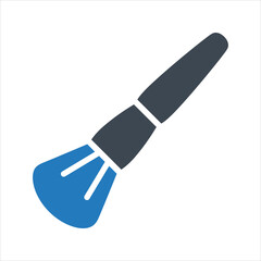 Makeup brush icon. Vector and glyph