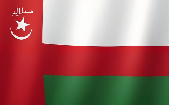 Oman national day celebration with flag in Arabic translation: Oman national day 18 th November. vector illustration. High quality - Powered by Adobe