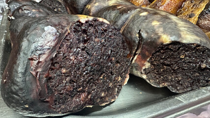 blood sausage, homemade black pudding