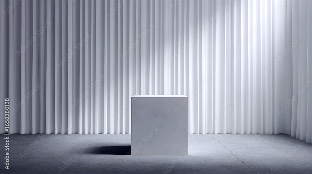 Canvas Prints minimalist podium in a modern high studio setting