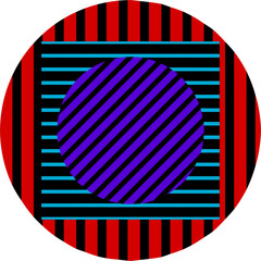Dynamic Striped Abstract Artwork