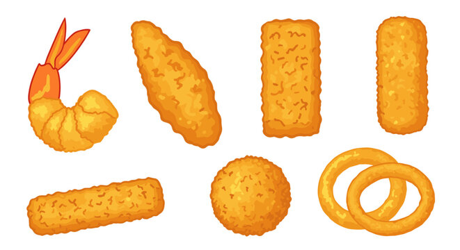 A delicious collection of crispy fried seafood and vegetable appetizers ready for enjoyment