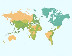 World map with shaded regions (1)