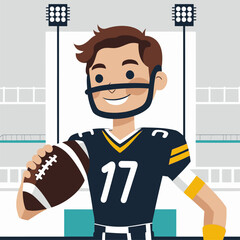 cartoon image of a soccer player