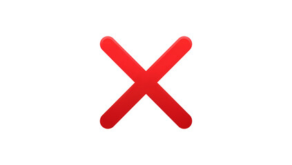 Bold red cross symbol on black background representing error deletion or cancellation concept