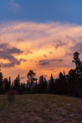 sunset in the mountains