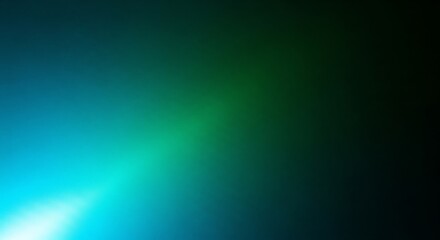 Fototapeta premium Abstract gradient of blue and green pixels with bright light effect
