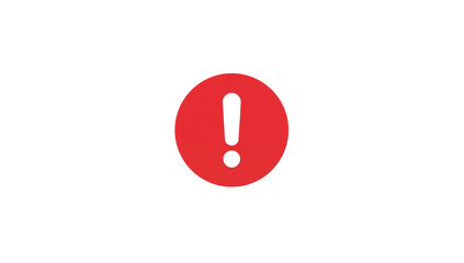 Red exclamation mark icon on black background conveying message error warning alert attention