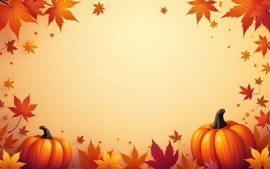 Thanksgiving Day fall background with copy space for a text. High quality