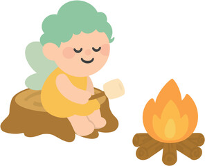 Fairy by the Campfire