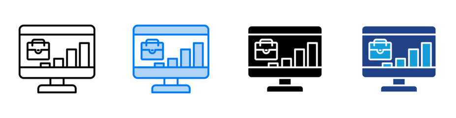 profits icon set multiple style collection