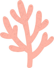 Obraz premium Pink coral branch illustration
