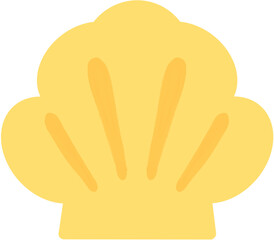Cute yellow sea shell illustration