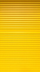 Yellow corrugated metal door