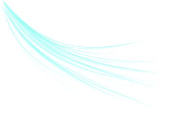 Obraz premium Blue air flow effect isolated on transparent background