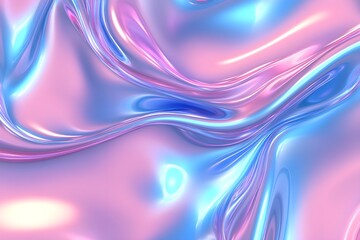 Abstract liquid blend of blue and pink colors with a smooth, modern background