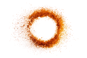 Abstract donut-shaped explosion of particles