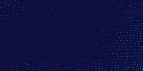 Fototapeta premium Abstract blue wavy halftone background. Dot pop art sport simple modern design