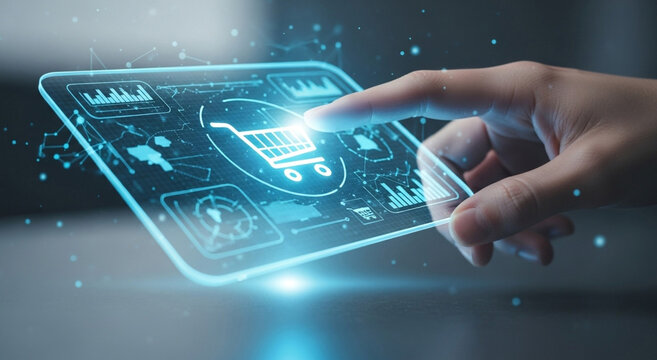 Ecommerce shopping online store digital marketing business technology retail concept internet purchase cart