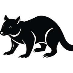 wolf cat vector sihouette