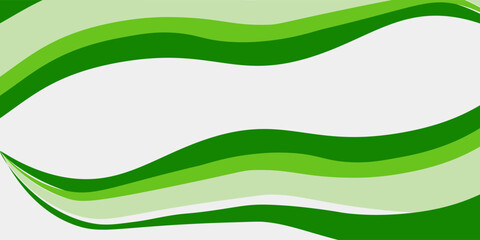 Modern white and Green wave wide background banner modern