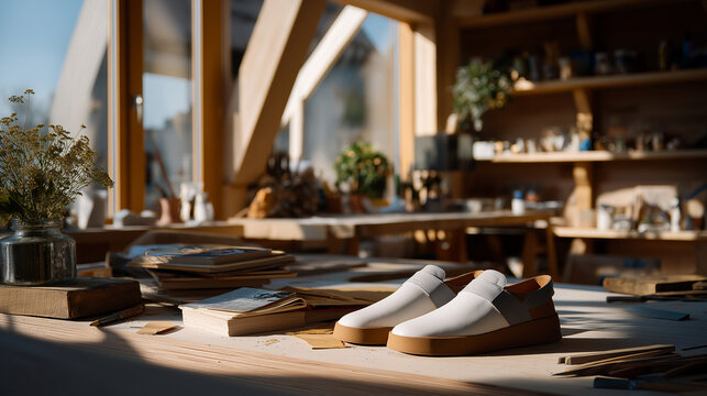 Sustainable shoe design workshop with recycled rubber soles - Powered by Adobe