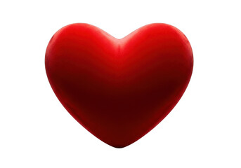 Obraz premium Shiny red heart symbol isolated on transparent background