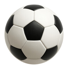 Classic black and white soccer ball.