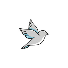 Obraz premium Serene Dove in Flight A Symbol of Peace and Hope