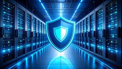 Digital shield protecting servers in a modern data center with lights