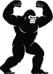 Fototapeta premium Adobe Illustrator ABigfoot Svg, Big Foot Svg, Yeti Svg, Sasquatch Svg. Vector Cut file for Cricut, Silhouette,rtwork