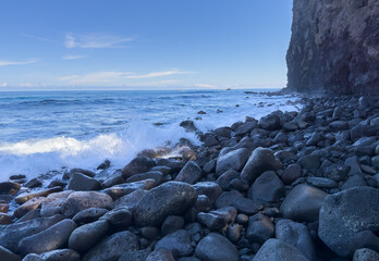Rocky Coastline with Crashing Waves