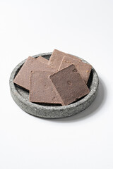 Traditional Indonesian Shrimp Paste Terasi on Mortal Stone