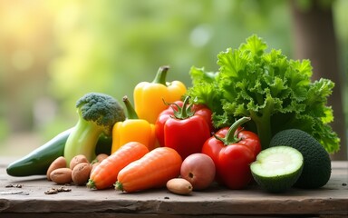 World Vegan Day- vegetarian day with various vegetable concepts. World diabetes day. Vegetables for a healthy life. Diabetes monitor, Cholesterol diet and healthy food. High quality