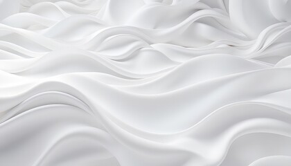 Obraz premium Soft, elegant white fabric flowing with gentle curves and subtle shadows creating a sense of calm and purity