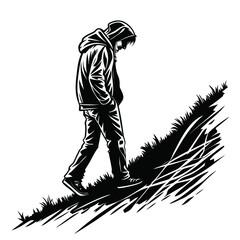 modern black grunge brush stroke white background