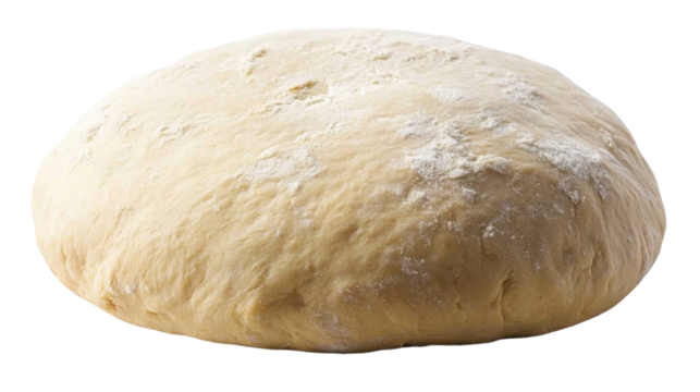 Bread dough on a transparent background. Close-up. Isolated.