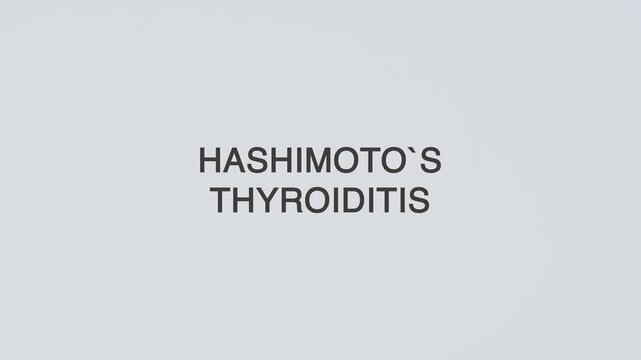 Hashimoto&rsquo;s Thyroiditis concept word stethoscope illustrative illustration text hand diagnosed on white background for thyroid health awareness, patient care, and medical evaluation