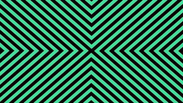 A captivating motion graphics animation showcasing an infinite expansion of repeating diamond (square-X) shapes from the center, using a striking green and black color palette. Perfect for modern UI b