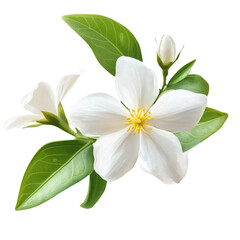 White Jasmine flowers- isolated on transparent background.