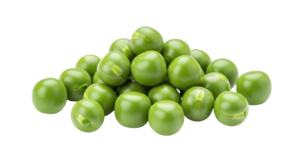 Isolated Pile of Green Peas