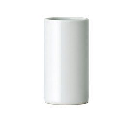 Tall white vase on a transparent background